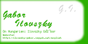 gabor ilovszky business card